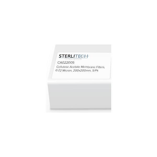 Cellulose Acetate Membrane Filters, 0.2 Micron, 200 x 200mm, PK5